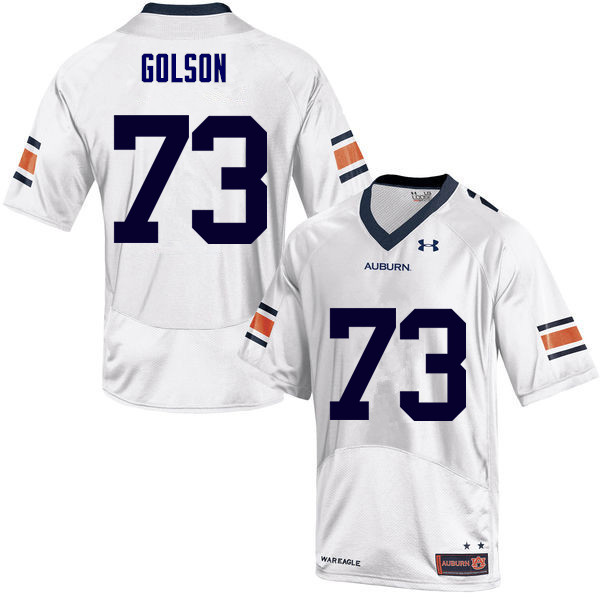 Auburn Tigers Men's Austin Golson #73 White Under Armour Stitched College NCAA Authentic Football Jersey LPM0074OE